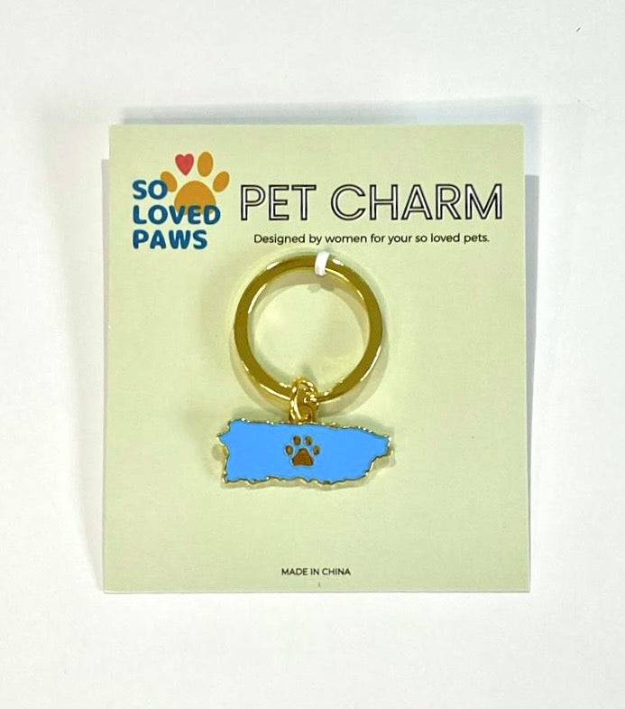 Pet Charm: Puerto Rico - Blue